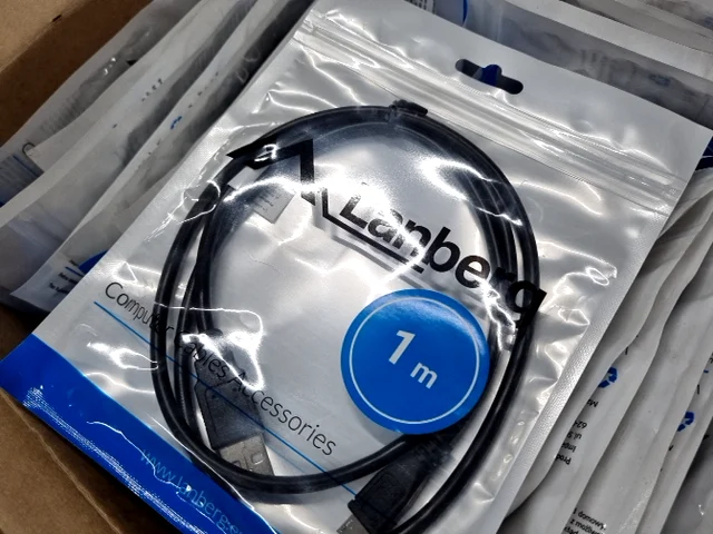 Кабел Lanberg USB MICRO-B (M)  -  USB-A (M) 2.0 cable, 1m, black