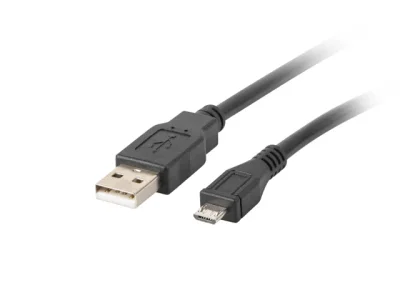 Кабел Lanberg USB MICRO-B (M)  -  USB-A (M) 2.0 cable, 1m, black