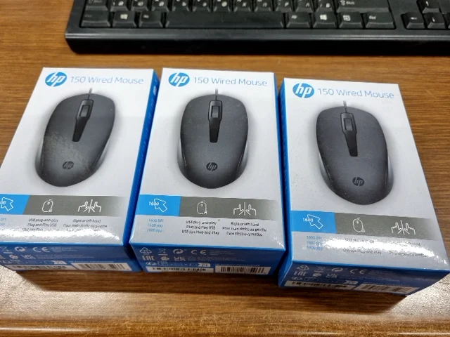 Мишка с кабел HP 150 Wired Mouse