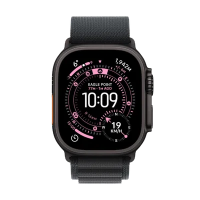Apple Watch Ultra 3 Cellular 49mm Black Titanium Case with Black Alpine Loop - Medium