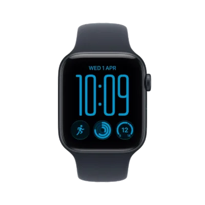 Apple Watch SE 3 GPS + Cellular 40mm Midnight Aluminum Case with Navy Blue Sport Band - M/L