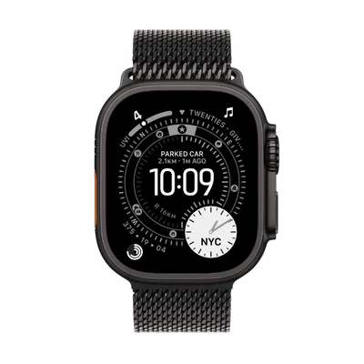 Смарт часовник Apple Watch Ultra 3 Cellular 49mm Black Titanium Case с Black Titanium Milanese Loop - Medium
