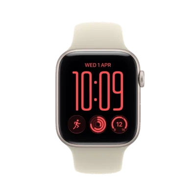 Apple Watch SE 3 GPS + Cellular 40mm Starlight Aluminum Case with Sand Sport Band - M/L