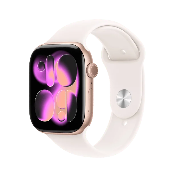 Apple Watch Series 11 Cellular 42mm Rose Gold Aluminium Case with Light Blush Sport Band - S/M