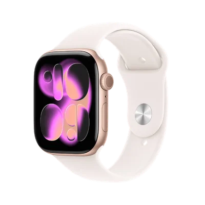 Apple Watch Series 11 Cellular 42mm Rose Gold Aluminium Case with Light Blush Sport Band - S/M