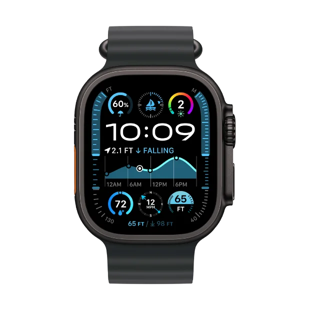 Apple Watch Ultra 2 Cellular 49mm Black Titanium Case with Black Ocean Band