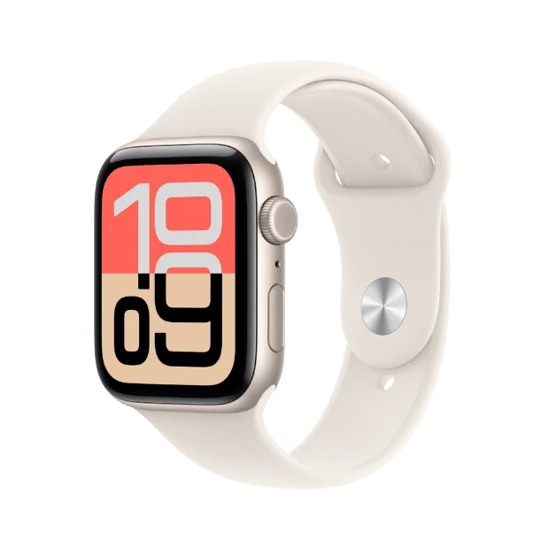 Apple Watch SE 3 Cellular 40mm Starlight Aluminium Case with Starlight Sport Band - M/L