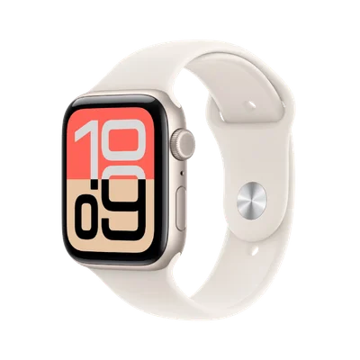 Apple Watch SE 3 Cellular 40mm Starlight Aluminium Case with Starlight Sport Band - M/L