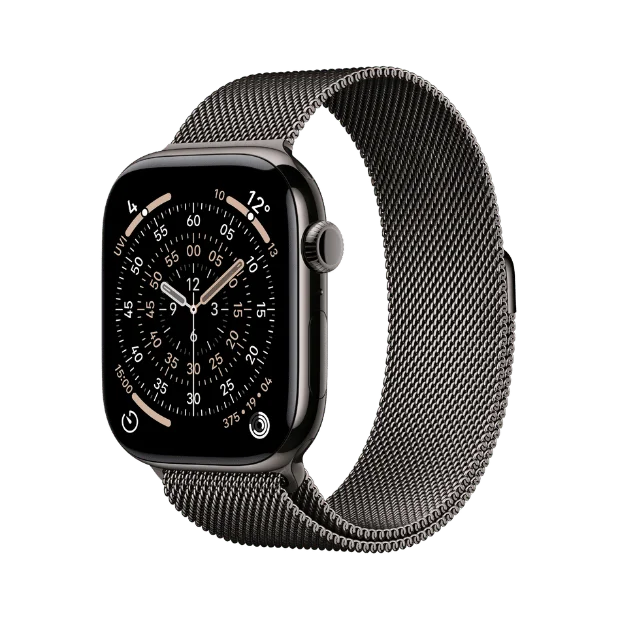 Apple Watch Series 11 Cellular 46mm Slate Titanium Case with Slate Milanese Loop - M/L