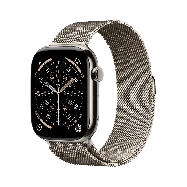 Смарт часовник Apple Watch Series 11 Cellular 42mm Natural Titanium с миланска каишка