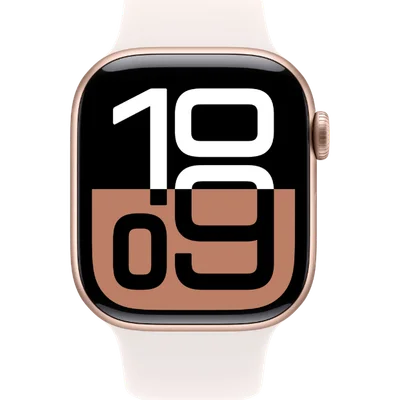 Apple Watch Series 10  Cellular 42mm Rose Gold Aluminum Case with Light Blush Sport Band S/M