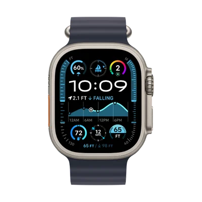 Смарт часовник Apple Watch Ultra 2 Cellular 49mm Natural Titanium с Navy Ocean Band