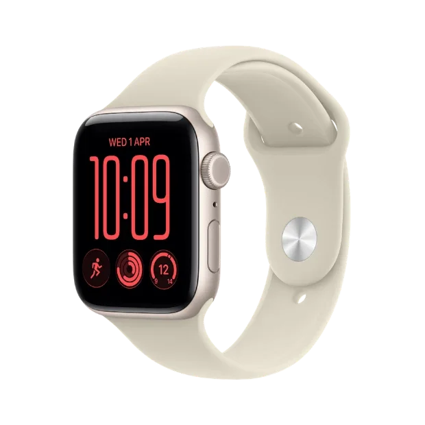 Apple Watch SE 3 GPS + Cellular 40mm Starlight Aluminum Case with Sand Sport Band - M/L