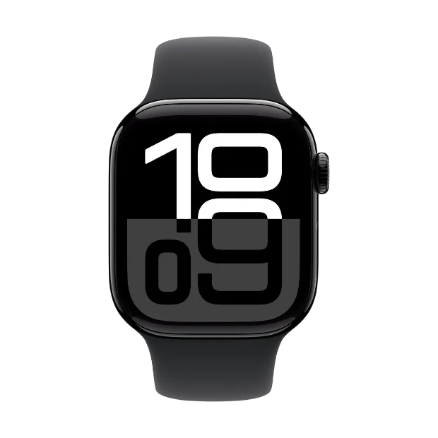 Apple Watch Series 10  Cellular 46mm  Jet Black Aluminum Case with Black Sport Band M/L