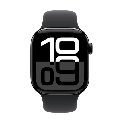 Apple Watch Series 10  Cellular 46mm  Jet Black Aluminum Case with Black Sport Band M/L