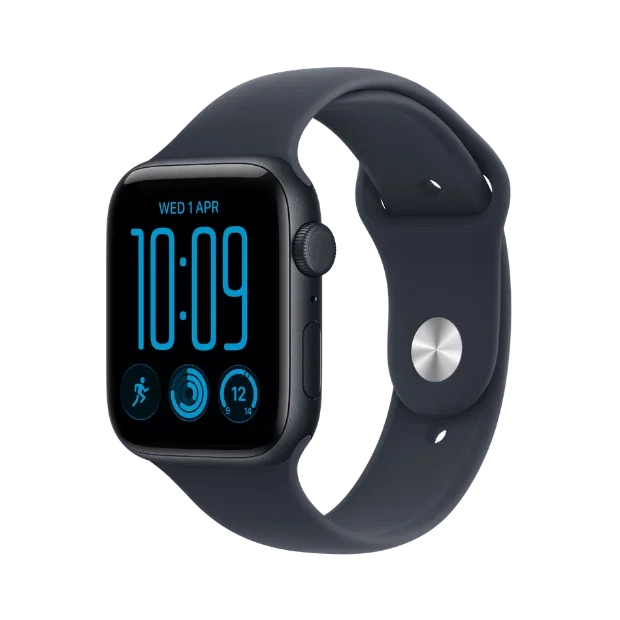 Apple Watch SE 3 GPS + Cellular 40mm Midnight Aluminum Case with Navy Blue Sport Band - M/L