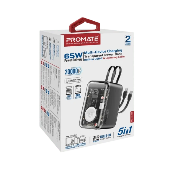 Външна батерия ProMate Mavrix 20000mAh 65W
