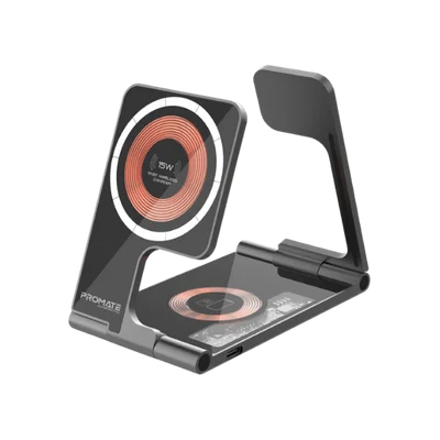 Зарядна станция ProMate AURAFOLD-TRIO 15W Magsafe