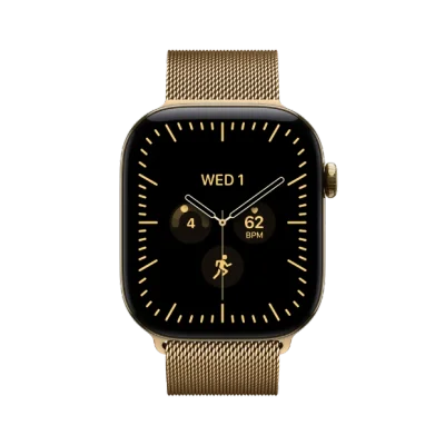 Apple Watch Series 12 GPS + Cellular 42mm Radiant Gold Titanium Case with Radiant Gold Milanese Loop