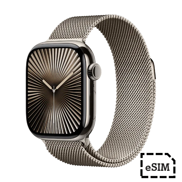 Apple Watch Series 10  Cellular 46mm  Natural Case with Natural Millanese Band M/L
