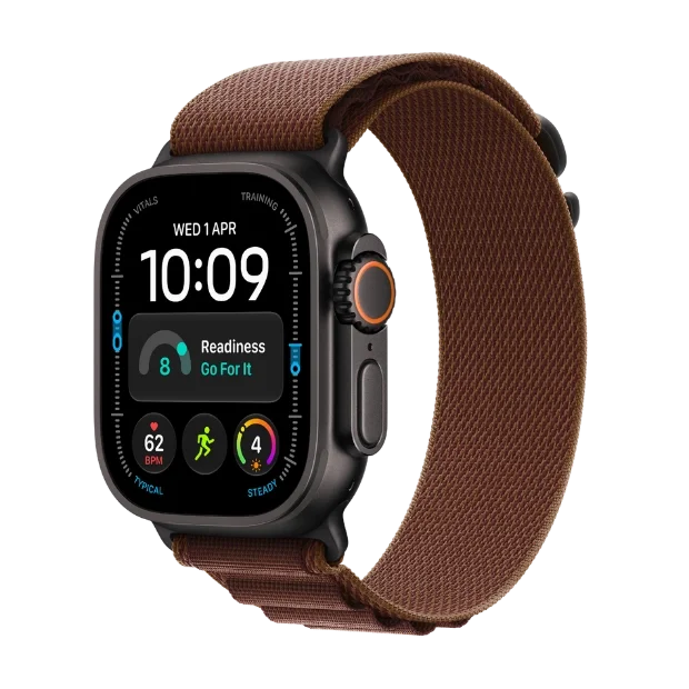 Apple Watch Ultra 4 GPS + Cellular 49mm Black Titanium Case with Burgundy Alpine Loop - M