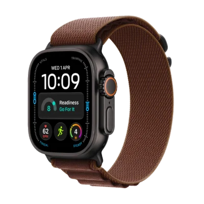 Apple Watch Ultra 4 GPS + Cellular 49mm Black Titanium Case with Burgundy Alpine Loop - M