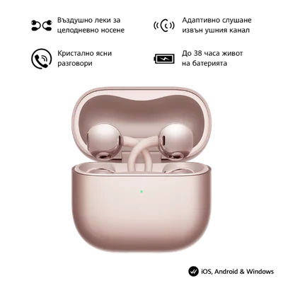 True Wireless слушалки Huawei FreeClip 2 Rose Gold