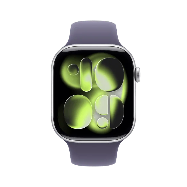 Смарт часовник Apple Watch Series 11 Cellular 46mm Silver Aluminium с Purple Fog спортна каишка M/L