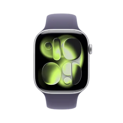 Смарт часовник Apple Watch Series 11 Cellular 46mm Silver Aluminium с Purple Fog спортна каишка M/L