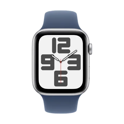 Apple Watch SE Cellular 44mm  Silver Aluminium Case with Denim Sport Band - M/L