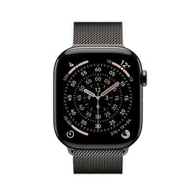 Apple Watch Series 11 Cellular 46mm Slate Titanium Case with Slate Milanese Loop - M/L