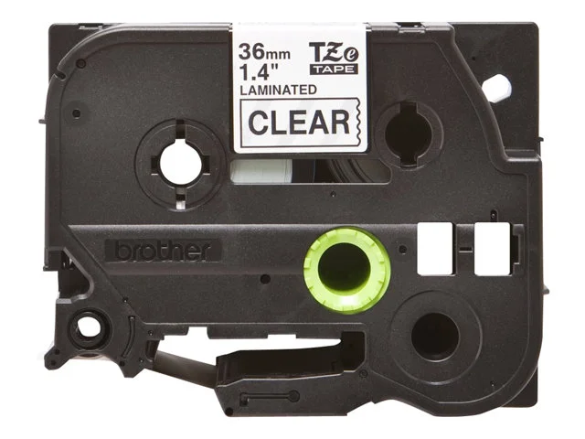 BROTHER TZE161 36mm BLACK ON CLEAR