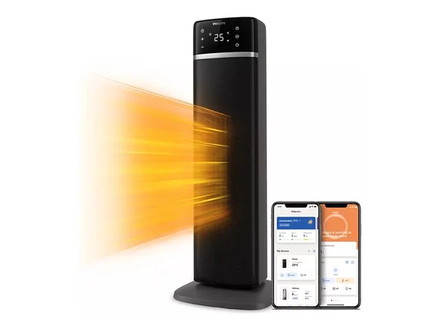 Керамичен отоплителен уред PHILIPS – CX5120/11, 2000W, Wi-Fi, охладителна функция, тъмносив