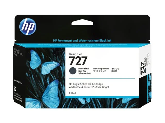 Мастило HP 727 Matte Black B3P22A 130ml за DesignJet