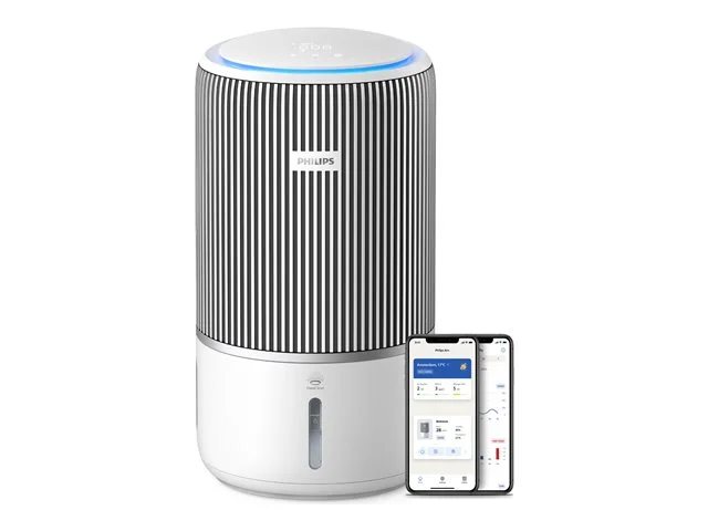 Пречиствател и овлажнител за въздух Philips – AC3420/10, 78 м², HEPA и въгленов филтър, Wi-Fi
