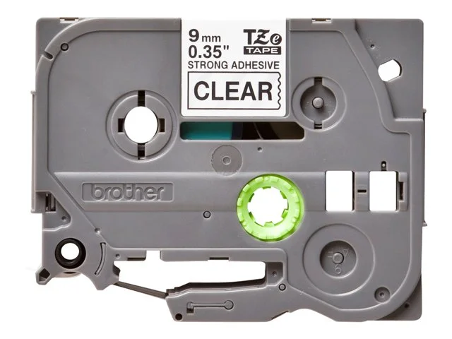 BROTHER TZES121 9mm BLACK ON CLEAR ADHE