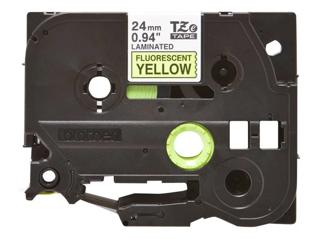 Етикетна лента Brother – TZEC51, 24mm, черен на неон жълт, 5m