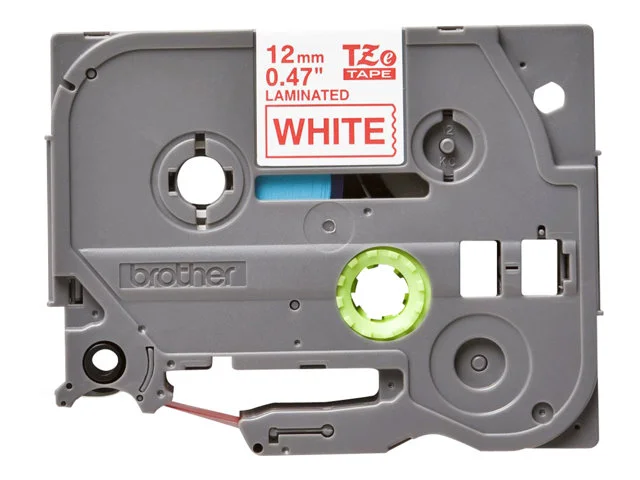 BROTHER TZE232 tape red/white 12mm 8m