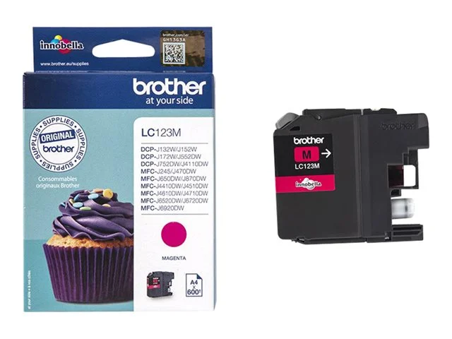 Мастило Brother LC123M Magenta висок капацитет