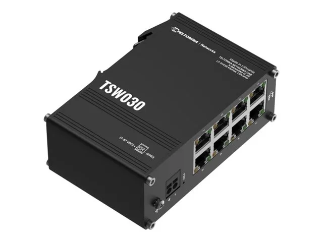 Мрежов суич Teltonika Networks TSW030 8 порта Fast Ethernet, DIN монтаж