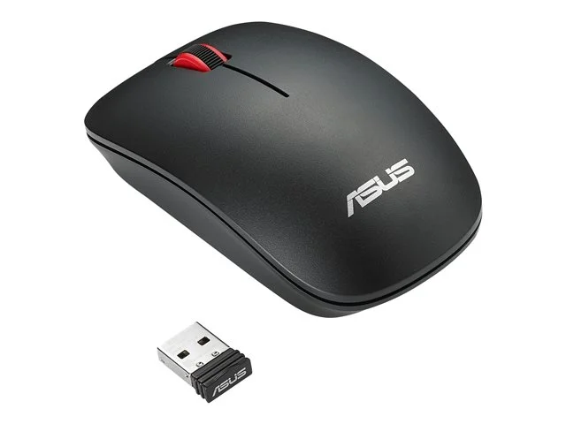 Мишка ASUS WT300 90XB0450-BMU000 безжична, оптична, 2.4 GHz, USB, черна/червена