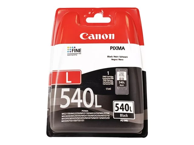 Мастило Canon PG-540L Black 11ml за PIXMA MG2150/MG2250/MG3150/MG3250/MG3550/MG3650/MG3650S/MG4150/MG4250/MX375/MX395/MX435/MX455/MX475/MX515/MX525/MX535/TS5150/TS5151