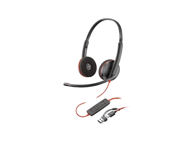 Слушалки HP Poly Blackwire 3220 Stereo USB-C жични, черни