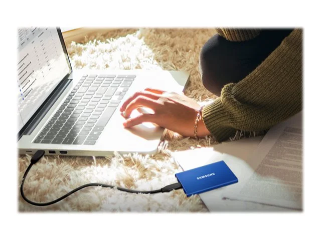 Външен SSD диск Samsung Portable T7 1TB USB 3.2 Indigo Blue