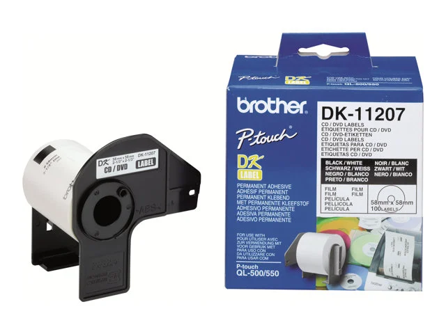 Хартия етикети BROTHER CD/DVD Labels 58mm x 58mm x 100