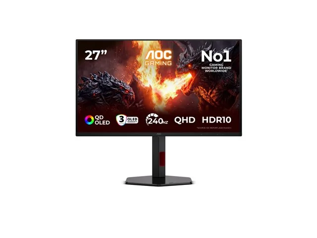 Гейминг монитор AOC – Q27G4ZDR, 27", OLED, 2560x1440, 240Hz
