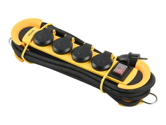 Разклонител PHILIPS – SPN5140YC/58, 4 гнезда, 5 м, IP44