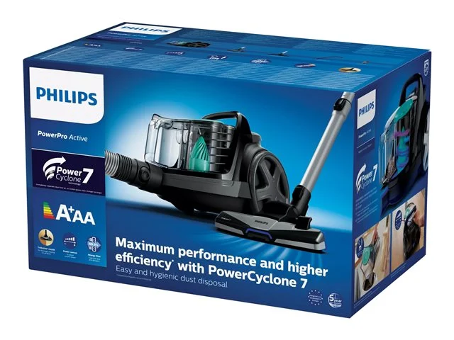 Прахосмукачка PHILIPS – FC9550/09, без торба, Allergy filter, 900 W, черна