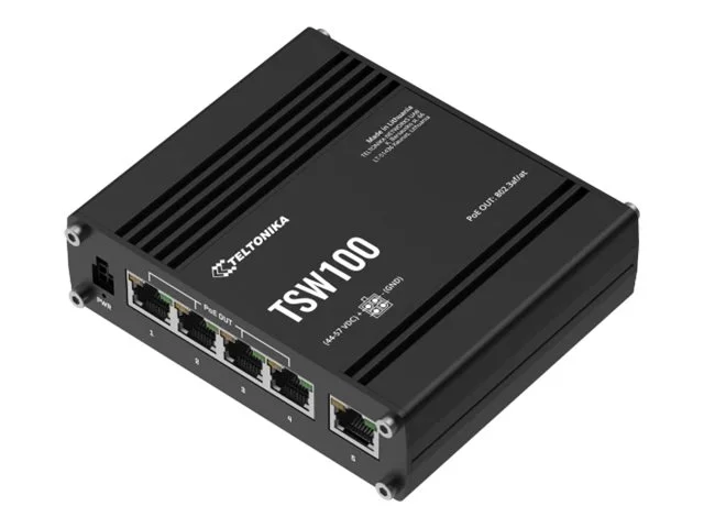 Мрежов суич TELTONIKA NETWORKS TSW100 5 порта PoE+ Gigabit Ethernet