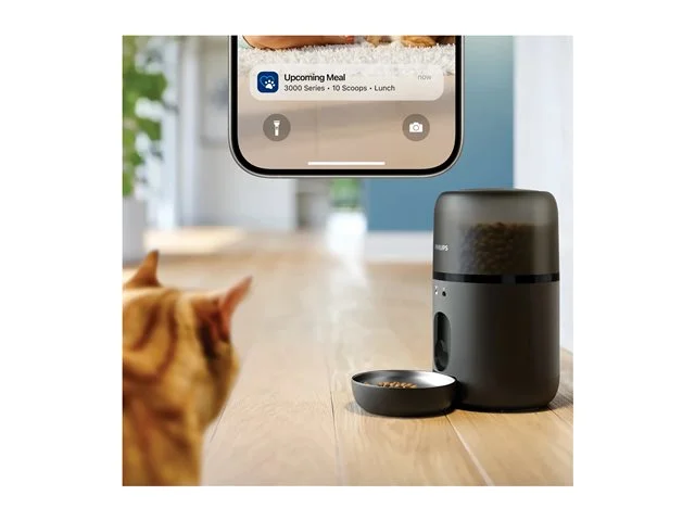 Хранилка за домашни любимци PHILIPS – Pet Series 3000, автоматична, Wi-Fi, 4.5L, черна